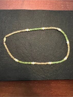 Ross-Simons 14k gold, peridot, citrine, pearl necklace